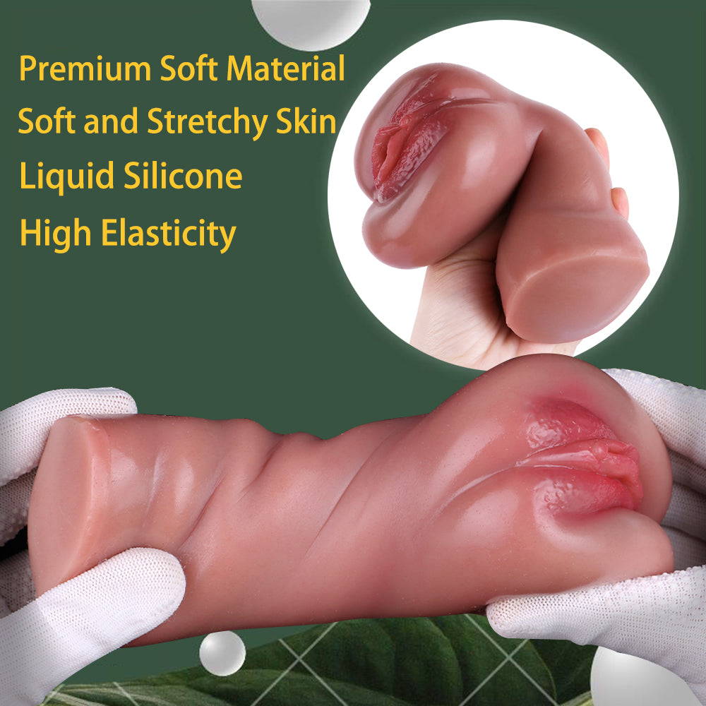 Realistic Pocket Pussy Sex Doll - Silicone Male Masturbator with Detailed Vaginal Lips