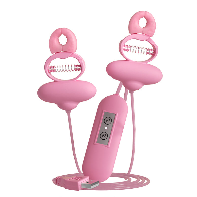 Pink Nipple Clamps BDSM Necklace Vibrator – Sensuality and Domination in One Accessory