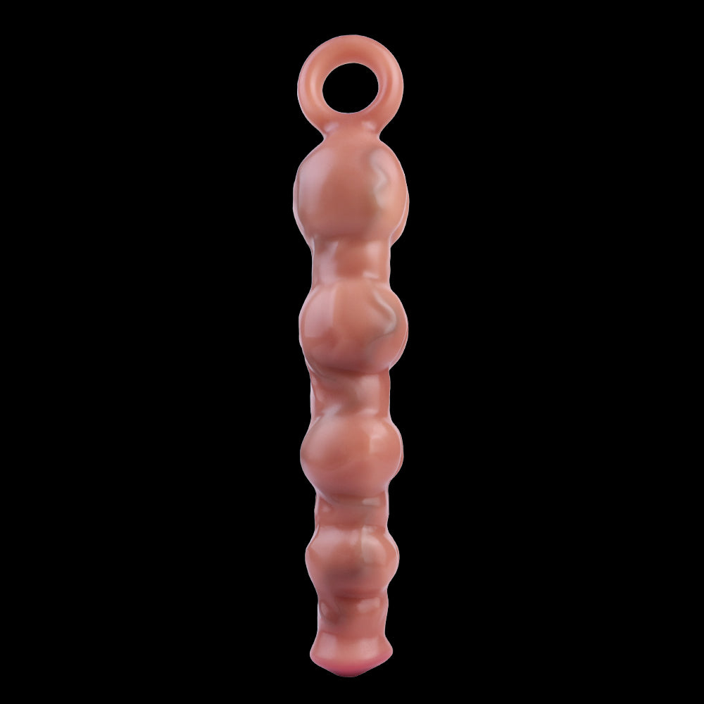 Butt Plug con Anal Beads y Dildo – Juguete íntimo de silicona con vibración para estimulación vaginal femenina
