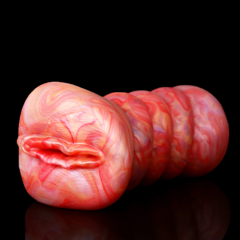 Realistic Pussy Pocket Sex Doll - Blood Tone with Lifelike Lips and Penis Massager for Men