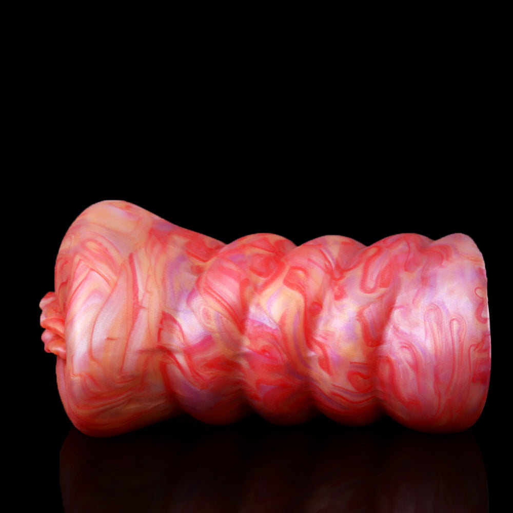 Realistic Pussy Pocket Sex Doll - Blood Tone with Lifelike Lips and Penis Massager for Men