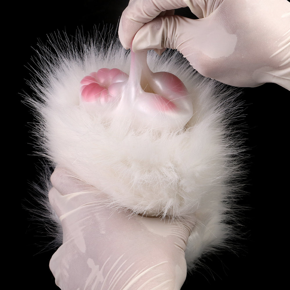 Pocket Pussy Furry Sex Doll - Realistic Guinea Pig Masturbator with White Fur for Men