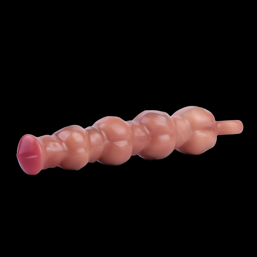 Butt Plug con Anal Beads y Dildo – Juguete íntimo de silicona con vibración para estimulación vaginal femenina
