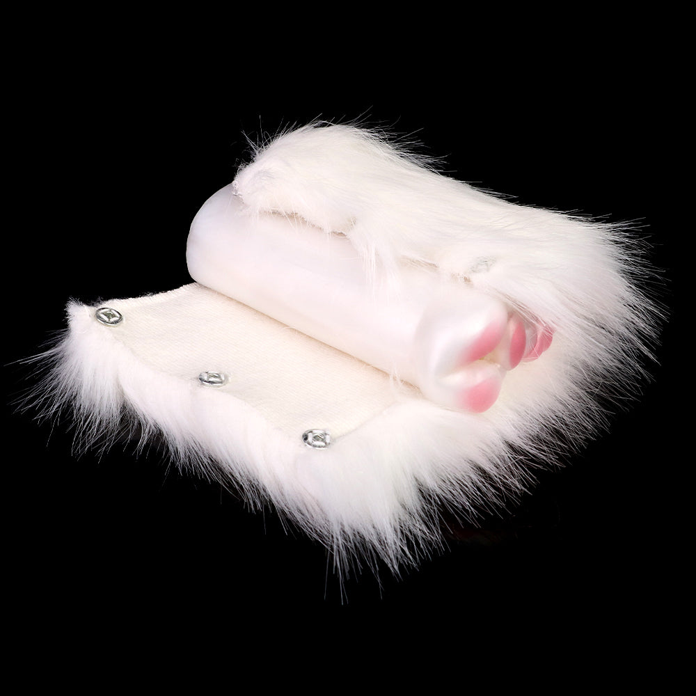 Pocket Pussy Furry Sex Doll - Realistic Guinea Pig Masturbator with White Fur for Men