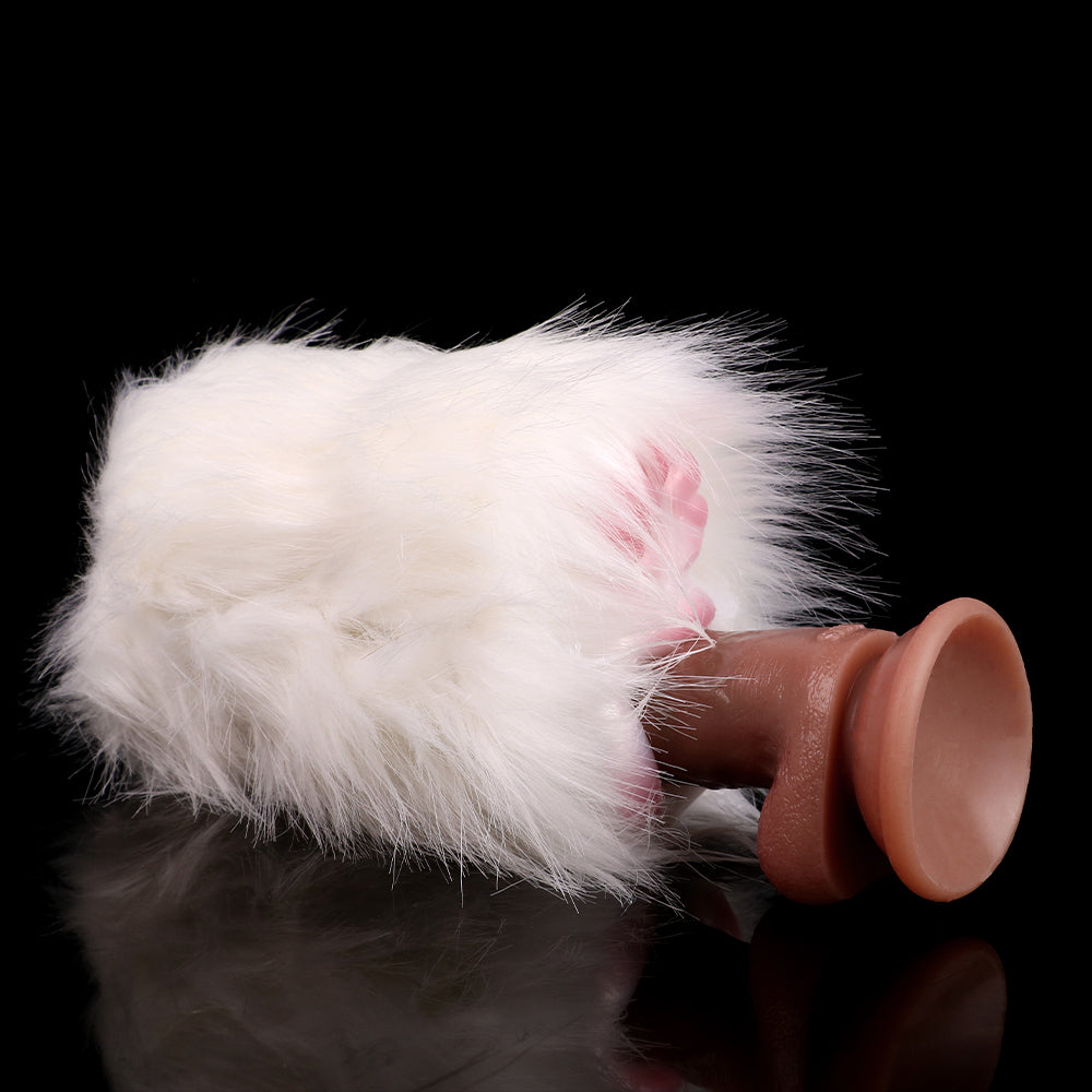 Pocket Pussy Furry Sex Doll - Realistic Guinea Pig Masturbator with White Fur for Men