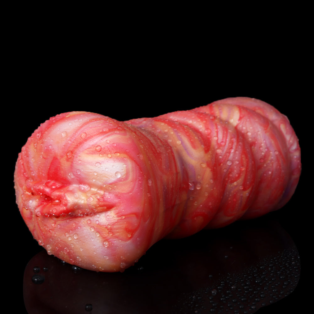 Realistic Pussy Pocket Sex Doll - Blood Tone with Lifelike Lips and Penis Massager for Men