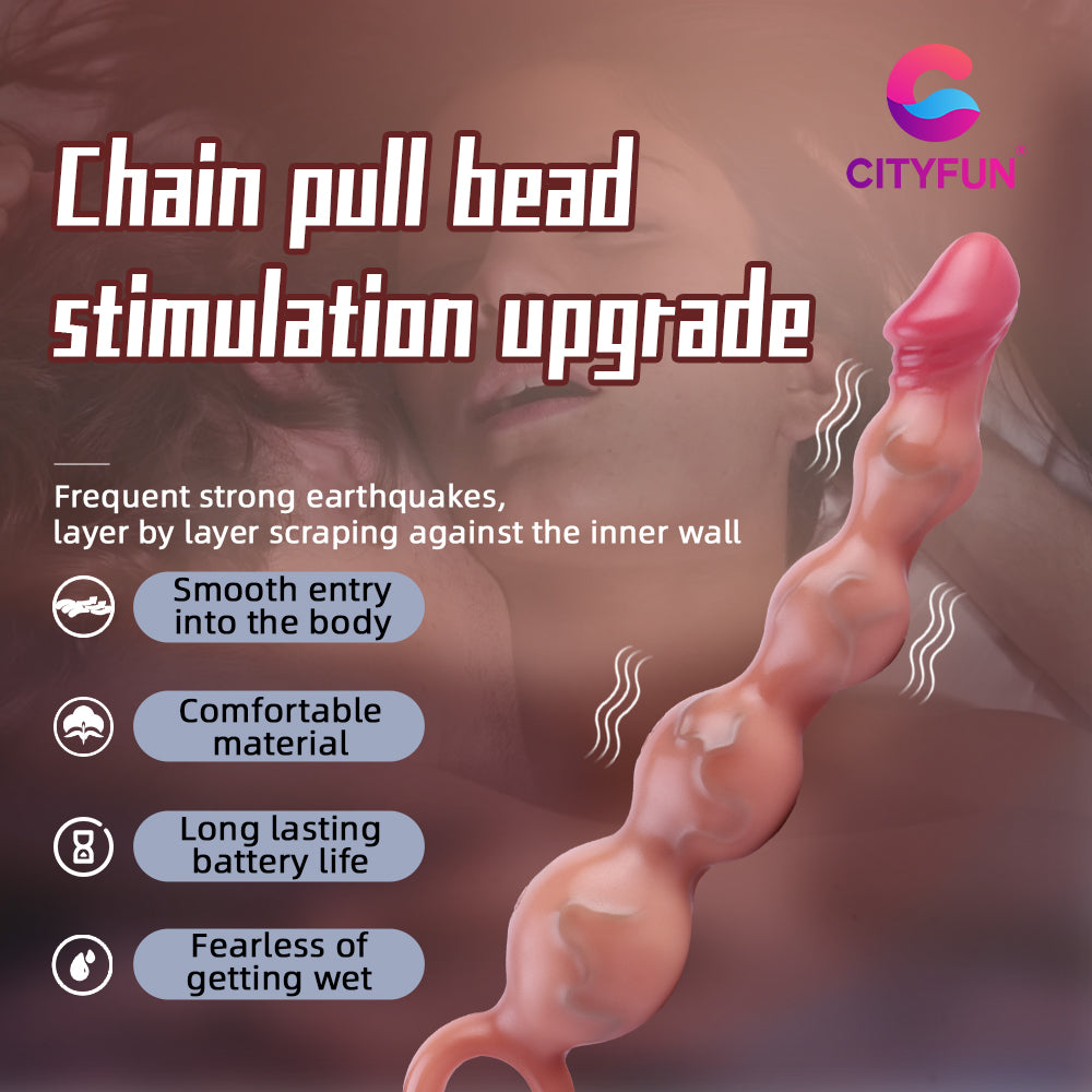 Anal Beads with Dildo and Gradual Expansion Vibrating Plug – Multi-Sensory Female Toy