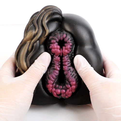 Sex Doll de Torso Ink Mane con Glúteos - Masturbador Masculino de Fantasía Animal con Vagina y Pene Realista