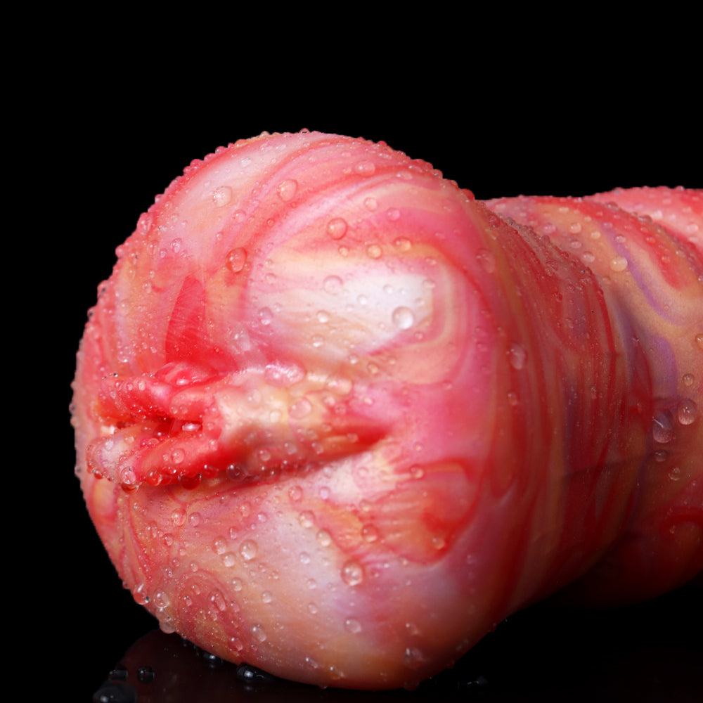 Realistic Pussy Pocket Sex Doll - Blood Tone with Lifelike Lips and Penis Massager for Men