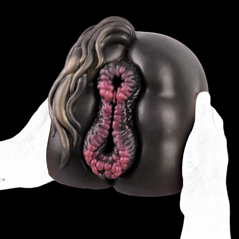Sex Doll de Torso Ink Mane con Glúteos - Masturbador Masculino de Fantasía Animal con Vagina y Pene Realista
