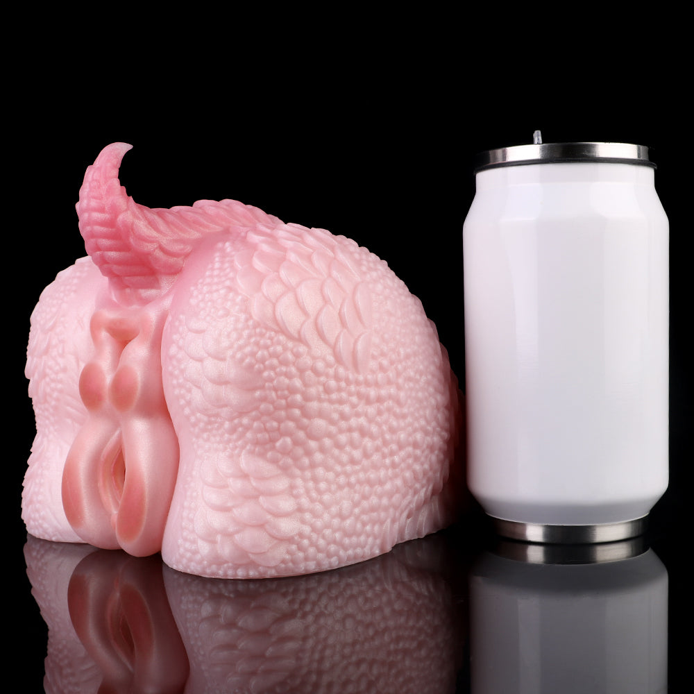 Realistic Sex Doll Torso with Pink Dragon Buttocks - Silicone Fantasy Male Masturbator with Penis Massage