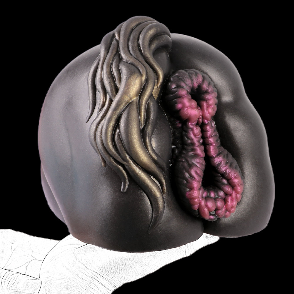 Sex Doll de Torso Ink Mane con Glúteos - Masturbador Masculino de Fantasía Animal con Vagina y Pene Realista
