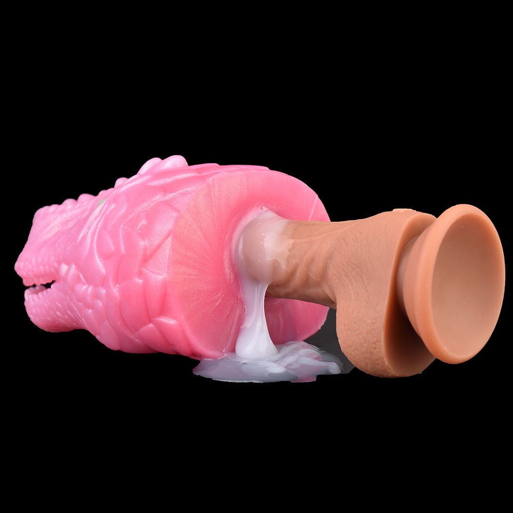 Crocodile Head Sex Doll Masturbation Cup - Dual Channel Fantasy Sex Toys for Men