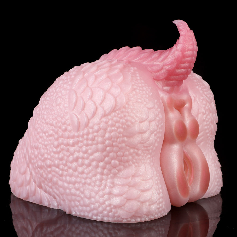 Realistic Sex Doll Torso with Pink Dragon Buttocks - Silicone Fantasy Male Masturbator with Penis Massage