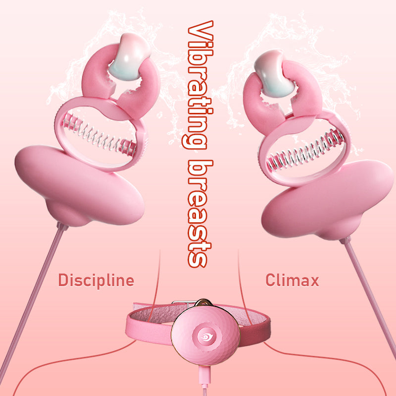 Pink Nipple Clamps BDSM Necklace Vibrator – Sensuality and Domination in One Accessory