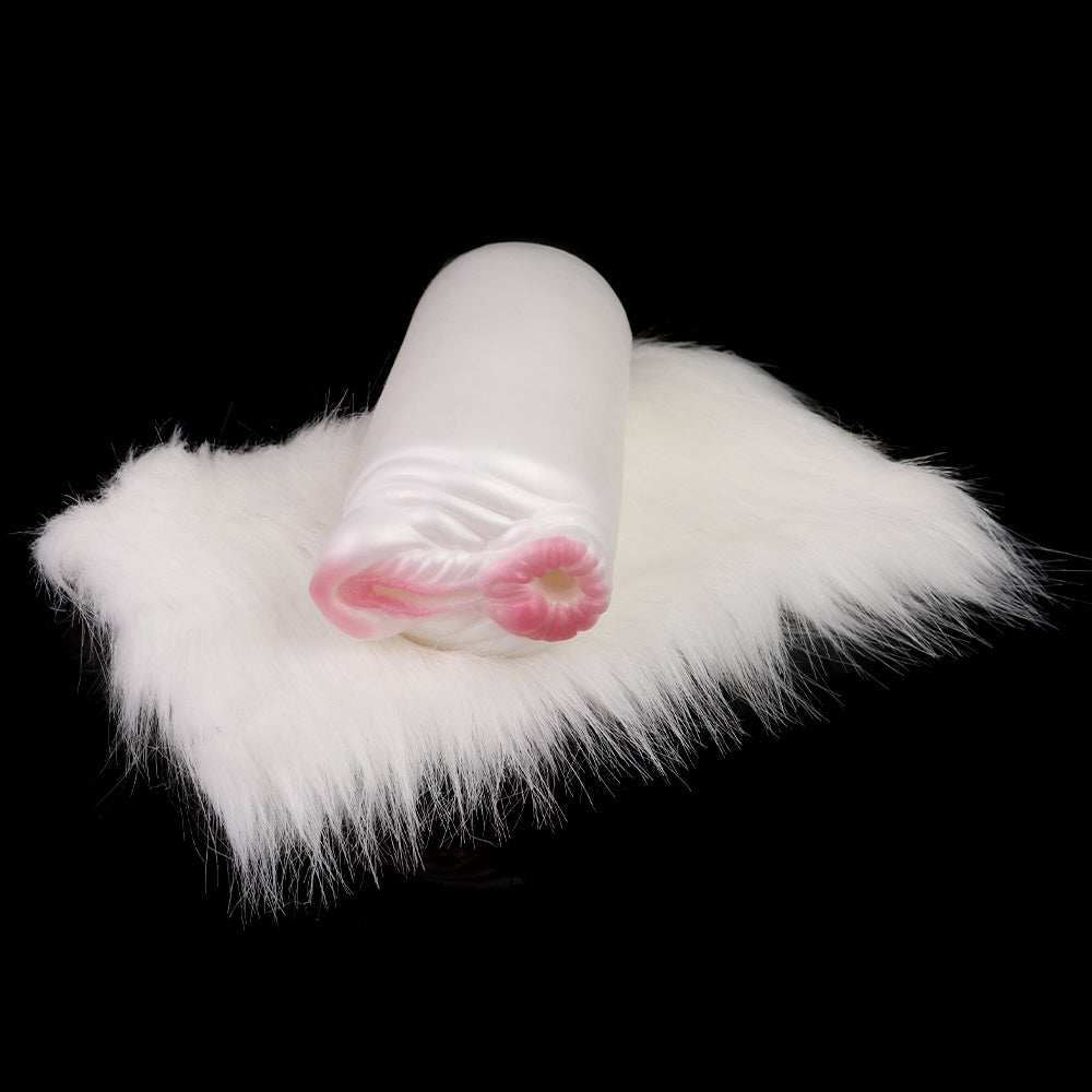 White Furry Pocket Pussy Sex Doll - Realistic Horse Vaginal Masturbator for Men