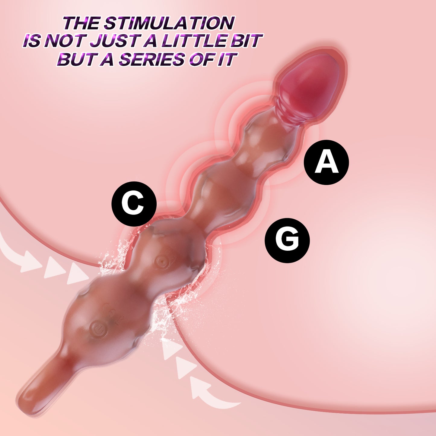Anal Beads with Dildo and Gradual Expansion Vibrating Plug – Multi-Sensory Female Toy