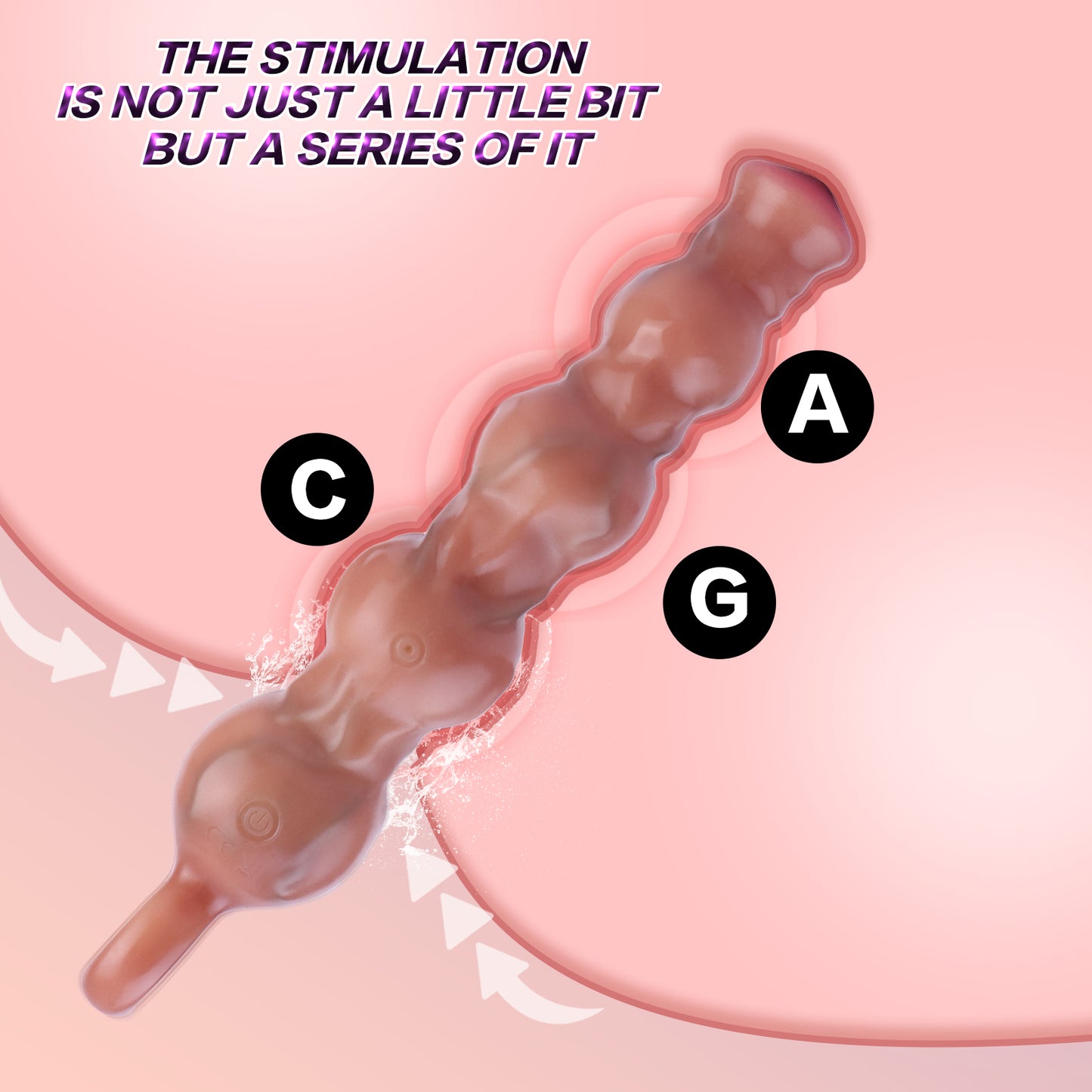 Butt Plug con Anal Beads y Dildo – Juguete íntimo de silicona con vibración para estimulación vaginal femenina