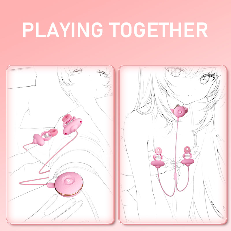Pink Nipple Clamps BDSM Necklace Vibrator – Sensuality and Domination in One Accessory
