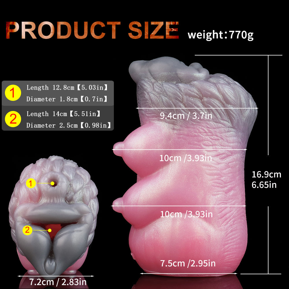 Wolf Beauty Pussy Sex Doll - Fantasy Animal Pocket Masturbation Cup for Men