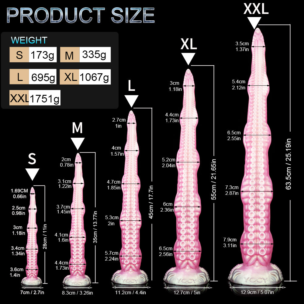 Silicone Tentacle Dildo - Monster Fantasy Anal Plug for Women and Men