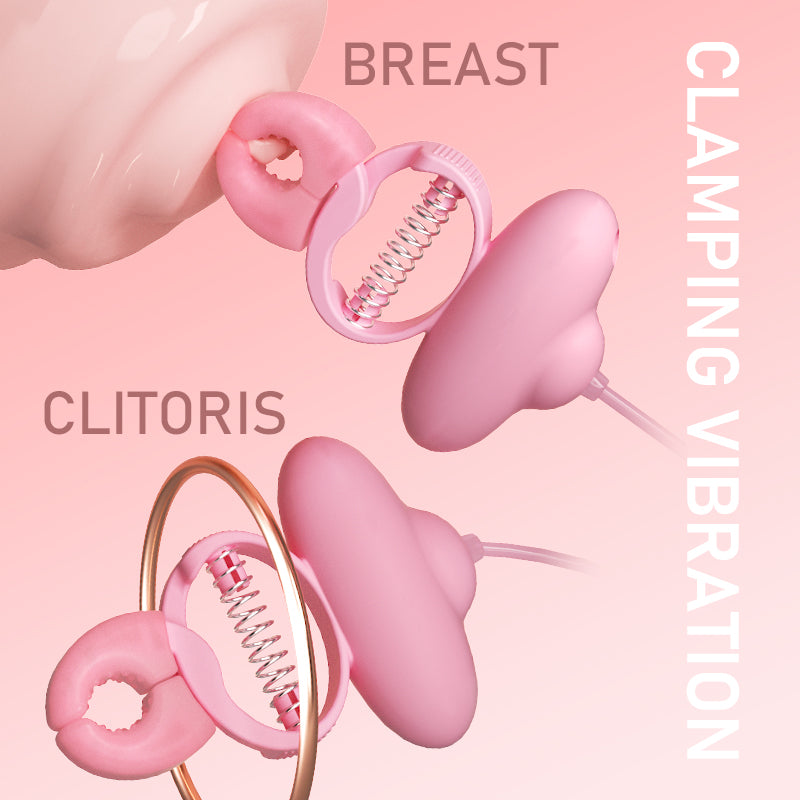 Pink Nipple Clamps BDSM Necklace Vibrator – Sensuality and Domination in One Accessory