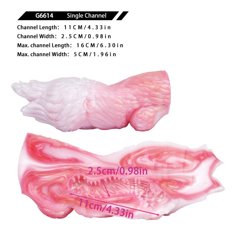 Muñeca Sexual de Silicona Rosa con Diseño de Ángel - Estimulador de Mano para Masaje de Pene