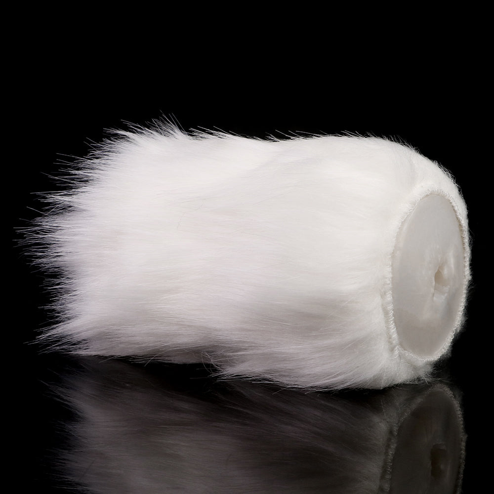 White Furry Pocket Pussy Sex Doll - Realistic Horse Vaginal Masturbator for Men