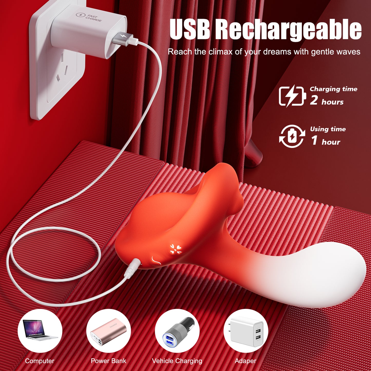 Mushroom Double End Magic Vibrator – Double Pleasure for an Unparalleled Experience