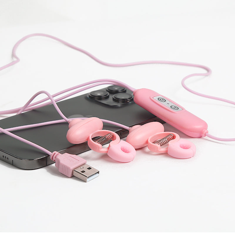 Pink Nipple Clamps BDSM Necklace Vibrator – Sensuality and Domination in One Accessory