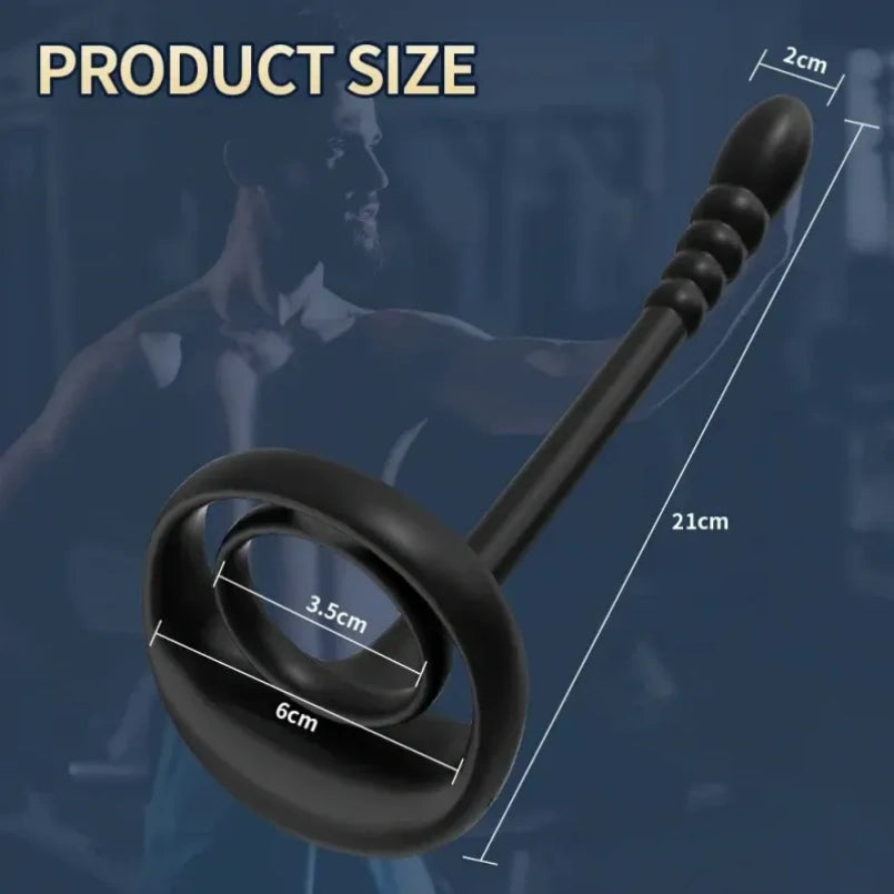 Anillo Vibrador para Pene con Estimulador de Punto G y Control por App – Juguetes Sexuales para Hombres de Doble Acción