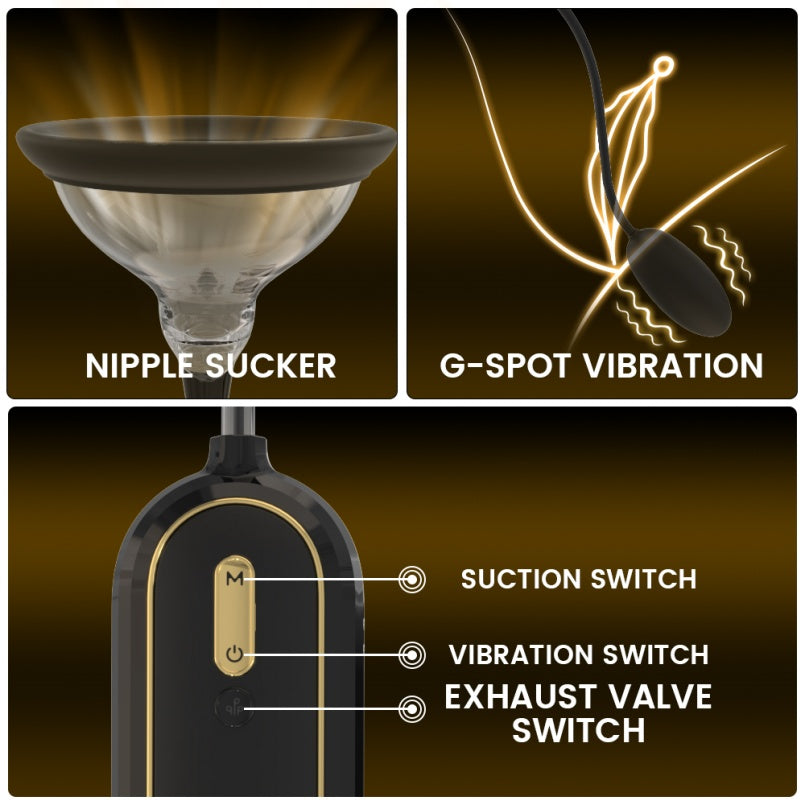 Vibrador Punto G y Succionador de Pezones - Diseño 2 en 1 Multifuncional para el Orgasmo Femenino