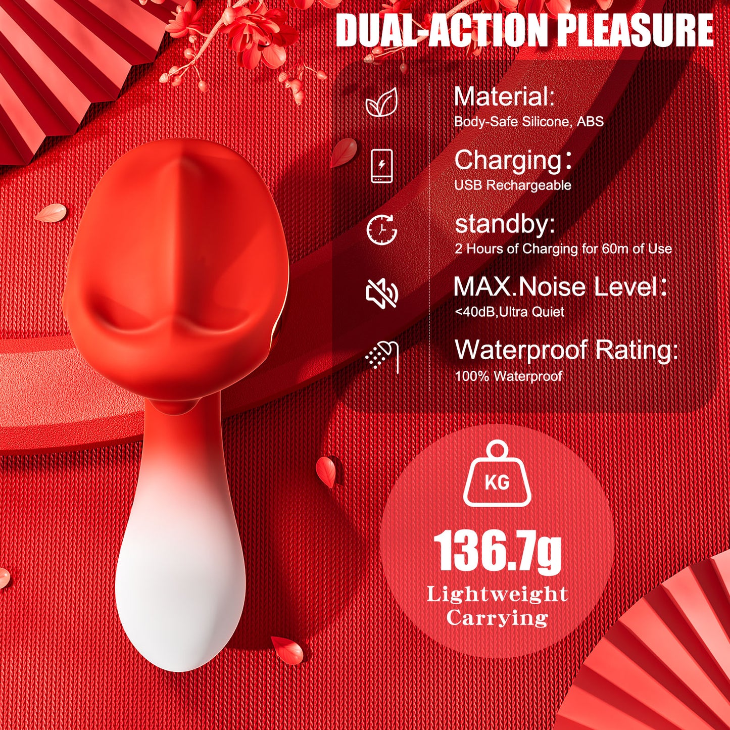 Mushroom Double End Magic Vibrator – Double Pleasure for an Unparalleled Experience