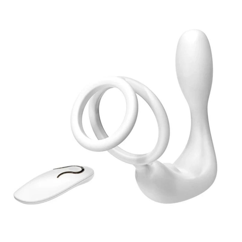 Estimulador Prostático y Anillo Vibrador para Hombre 2 en 1 con App – Masajeador del Punto G Masculino y Retardante