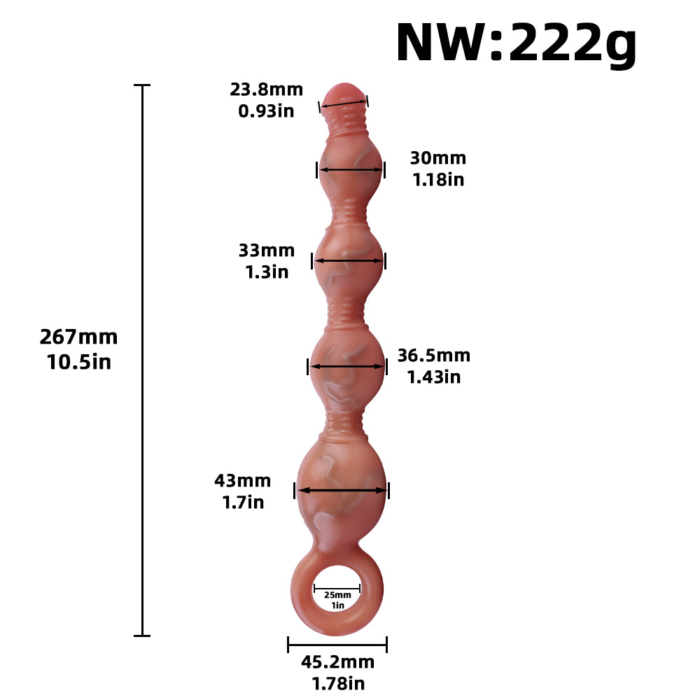 Anal Dildo Beads Plug Vibrator Silicone - Female Tool for Vaginal Stimulation