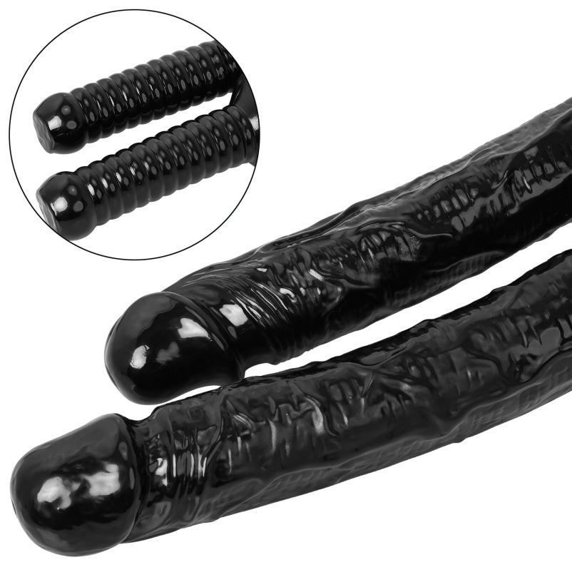 Consolador de Fantasía "Guerrero Negro" Extra Largo – Dildo Anal de Silicona con Mango de Espada