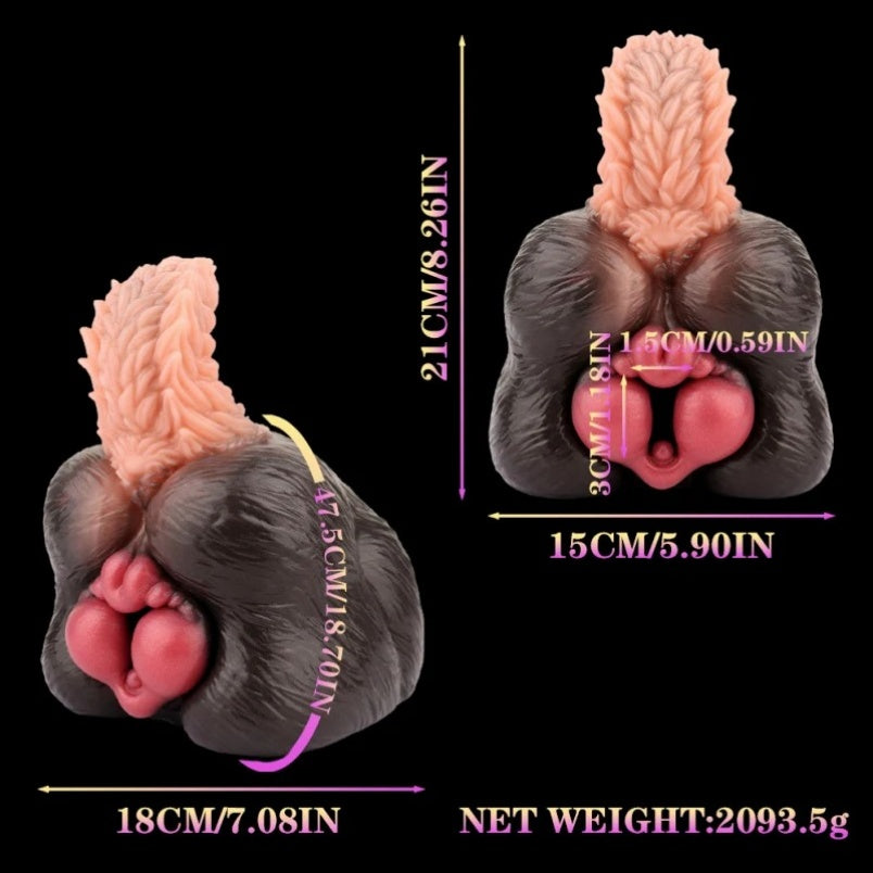 Fantasy Sex Doll "Animal Hips" - Realistic Textured Silicone Toy for Deep Masturbation