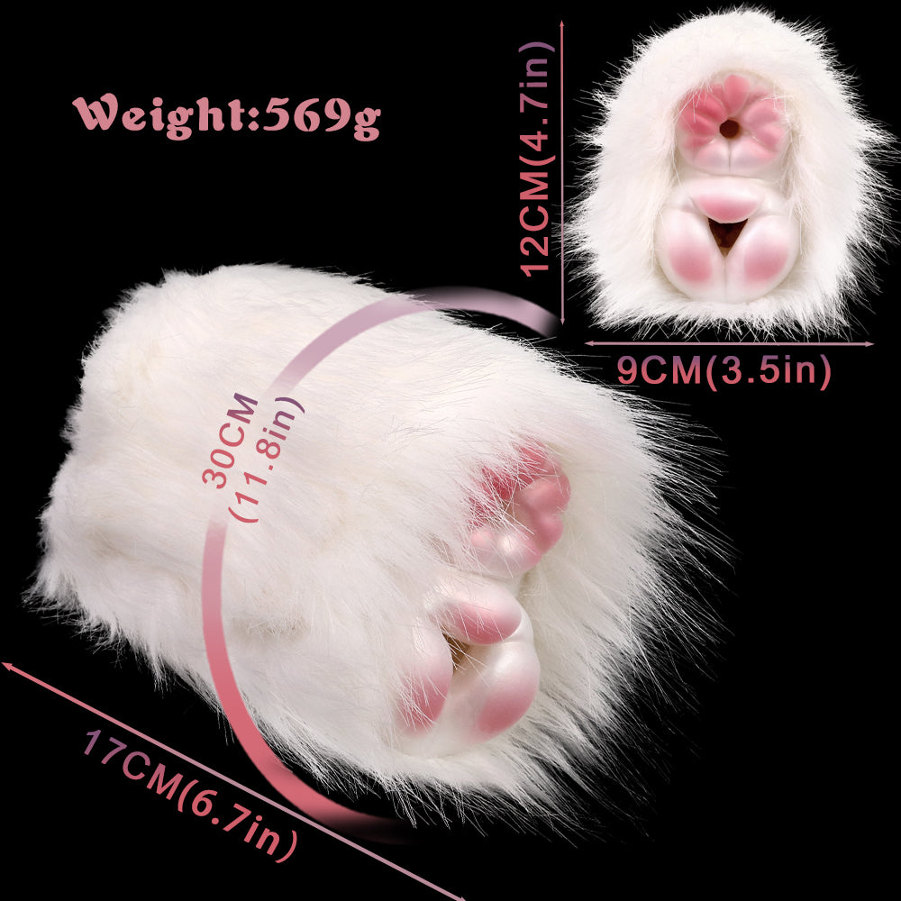 Pocket Pussy Furry Sex Doll - Realistic Guinea Pig Masturbator with White Fur for Men