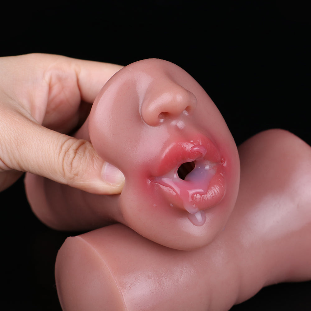 Realistic Big Mouth Pocket Pussy Sex Doll - Silicone Masturbation Cup for Men
