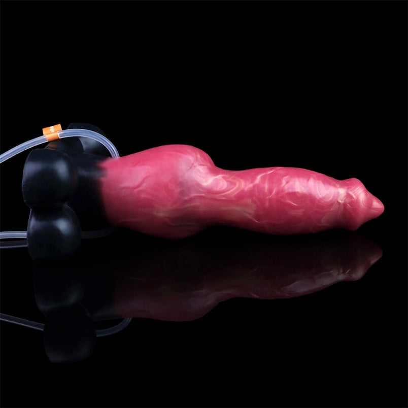 Inflatable Silicone Dildo with Ejaculation Function – Deep Insertion Tool with Internal Expansion