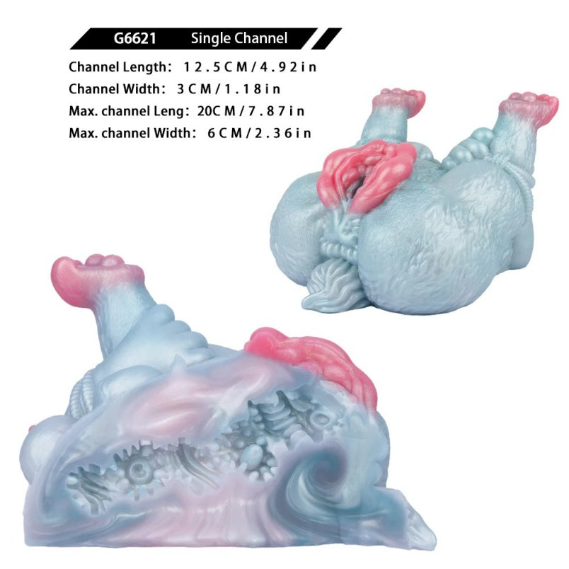 Silicone Sex Dolls Fantasy Animal Headless - Hairy Wolf for Massage and Male Masturbation