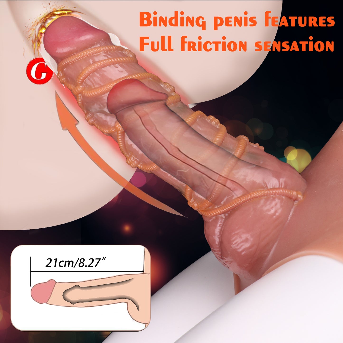 Pantalón con funda para pene de silicona - Extensión realista del pene masculino