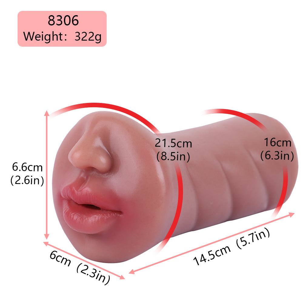 Realistic Big Mouth Pocket Pussy Sex Doll - Silicone Masturbation Cup for Men
