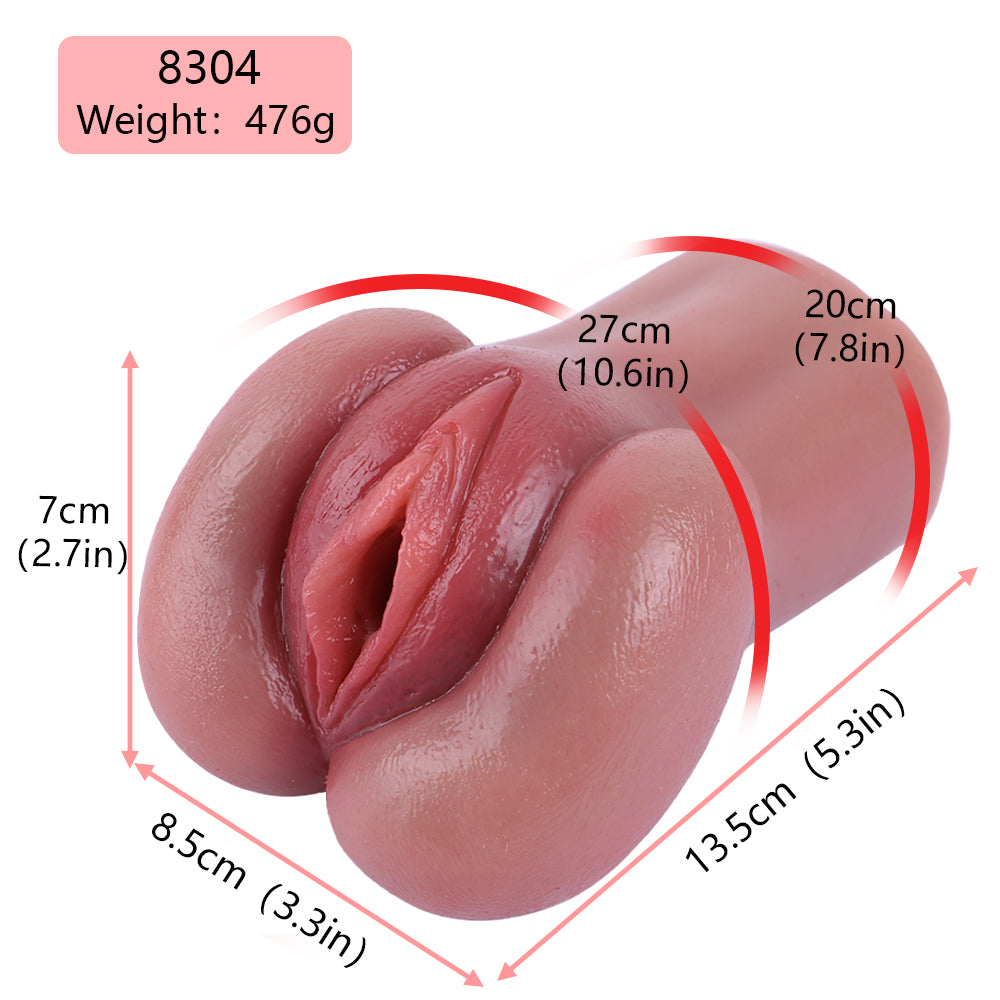 Mini Sex Doll with Realistic Buttocks - Silicone Male Masturbator with Pocket Pussy