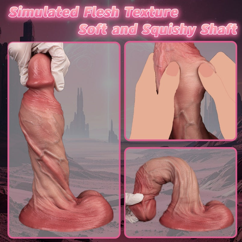 Dildo Realista de Silicona en Forma S – Estimulador del Punto G para Masturbación Femenina