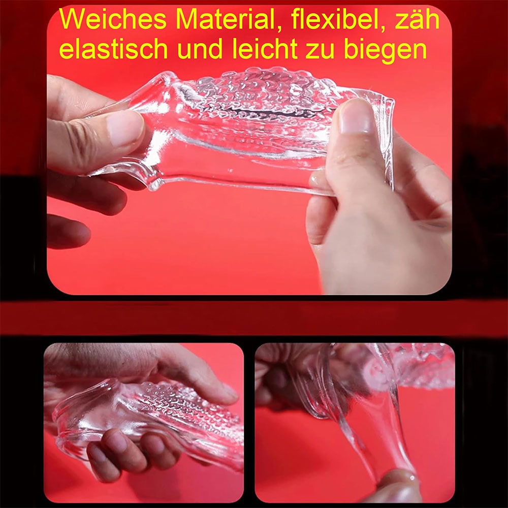 Funda para pene de silicona transparente de 4.5 pulgadas - Doble mejora como extensión de pene masculina