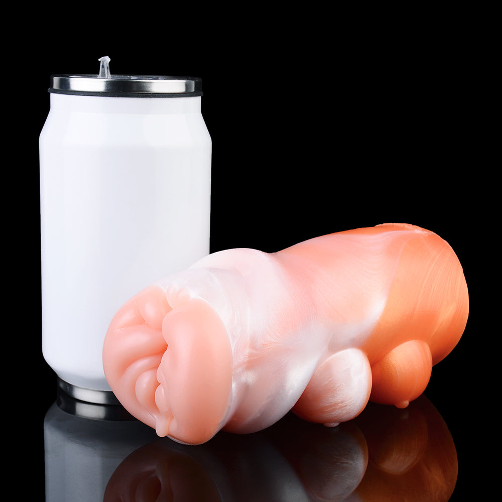 Silicone Masturbator Mold "Cloud Cat Fantasy" - Male Design with Exaggerated Labia Majora