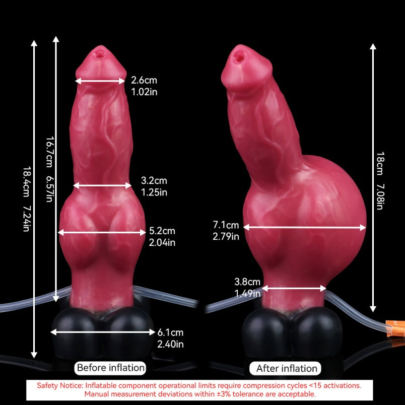 Inflatable Silicone Dildo with Ejaculation Function – Deep Insertion Tool with Internal Expansion