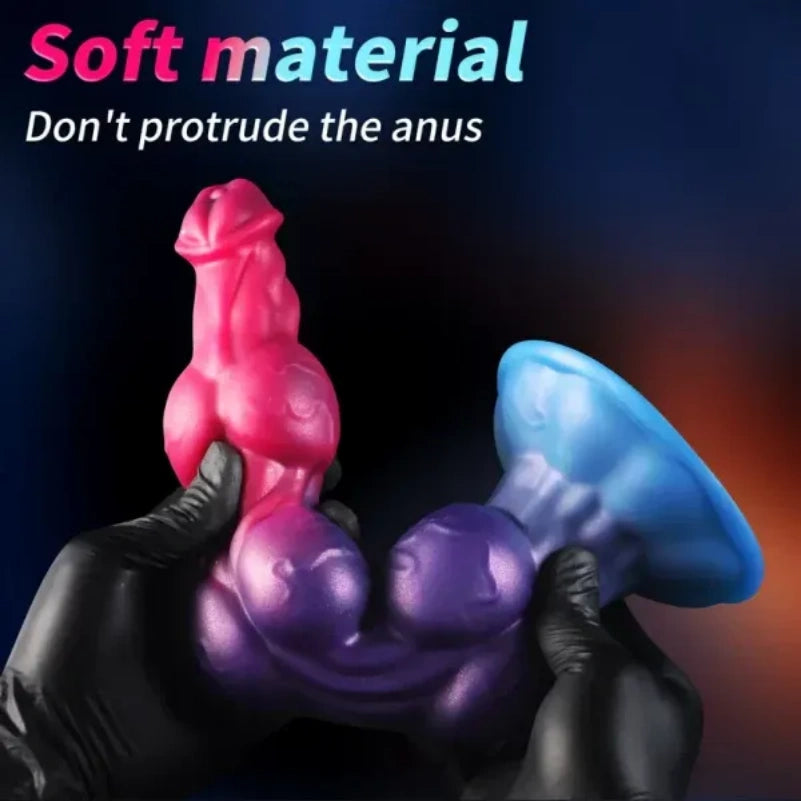 Fantasía Monster con Nudos Dog Knot – Estímulo de Expansión y Bloqueo en Silicona para Vaginal y Anal