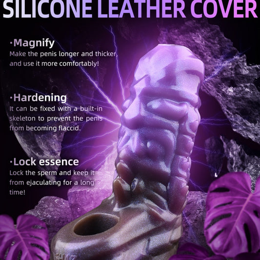 Fantasía 5 pulgadas Funda de pene – de silicona con extensión y control de sensación